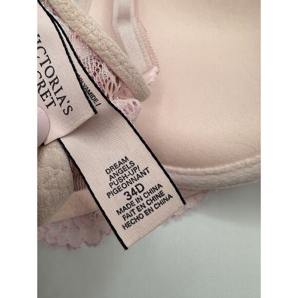 TWO Push Up Lace 34D Pink Perfect Shape Sexy Balconet Victoria's Secret Bra Lot - Picture 10 of 15